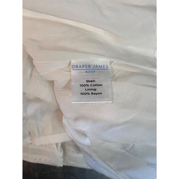 Draper James RSVP White Tie Waist Dress Sleeveless V-Neck Medium Lined - Picture 13 of 14